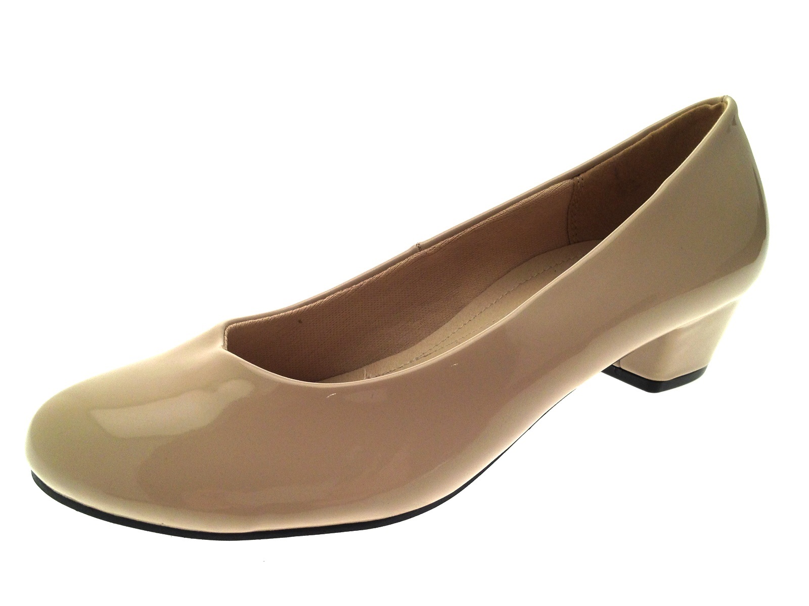 Womens Low Block Heels Comfort Work Office Loafer Court Shoes Ladies Size UK 38 eBay